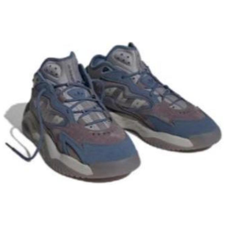Adidas Originals Streetball 2 Fabric Leather Sports Retro Non-Slip Wear-Resistant Low-Top Lifestyle Casual Shoes Unisex Casual Shoes Blue Gray ID4769