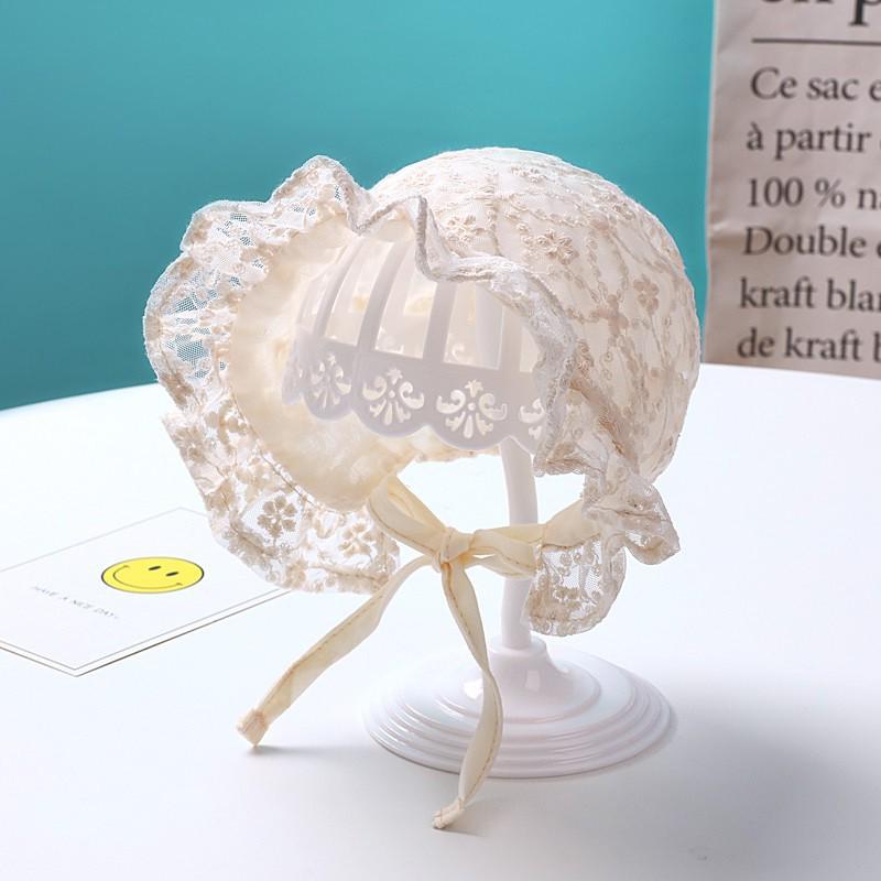 Корейская летняя детская кружевная шляпка с бабочкой - Милая принцесса для фото