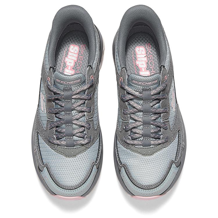 Skechers Серия Glide-Step Мягкие Удобные Низкие Повседневные Беговые Кроссовки Женские Кроссовки Серый 180268-GYPK