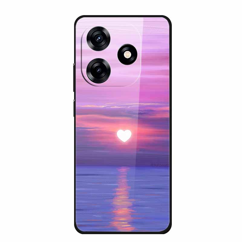 Glass Back Cover For Honor X5c Plus Case Coque Hard Tempered Glass Case For Honor Play 10A X5c Plus Phone Case Cover Soft Bumper