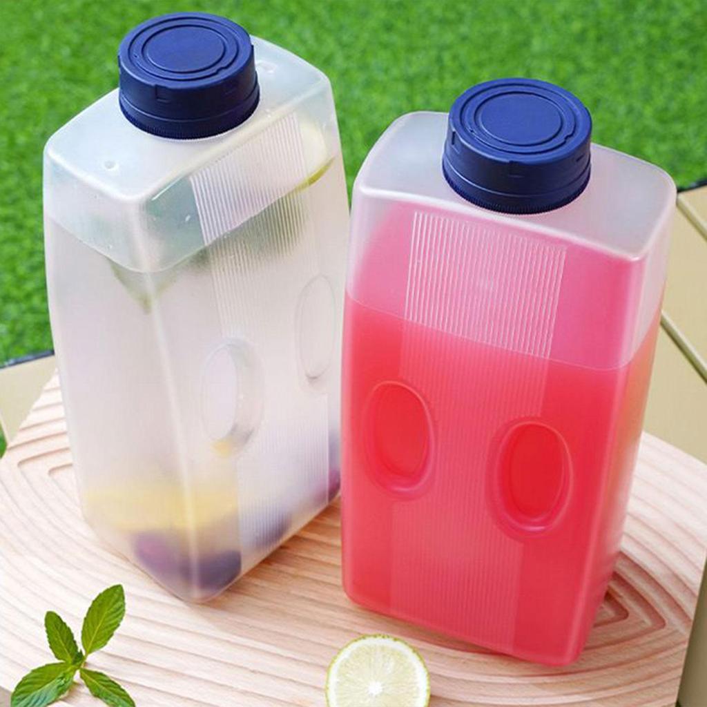 2L Juice Bottle Empty Bottles For Cold Drinks  Leak-Proof Beverage Storage Kettle With Scale For Hot Days Picnic Hiking Cycling