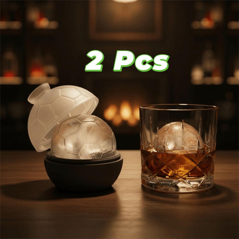 2PCS Non-stick Soccer Ice Cube Mold Silicone Ice Ball Maker Football Ice Tray  Refrigerator