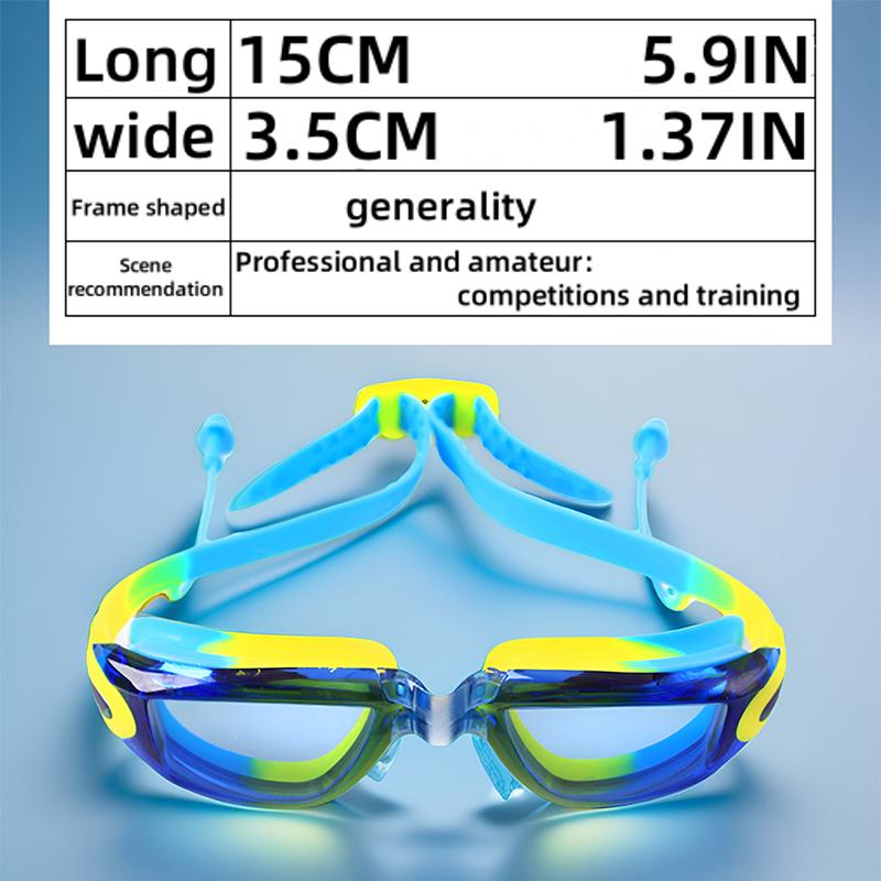 1 шт. Профессиональные детские плавательные очки высокой четкости, прозрачные, со встроенными берушами, водонепроницаемые и с защитой от запотевания