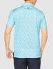FootJoy Modern Classic Sketch Print Short Sleeve Shirt, Maui Blue, Men's Medium, 80433-M