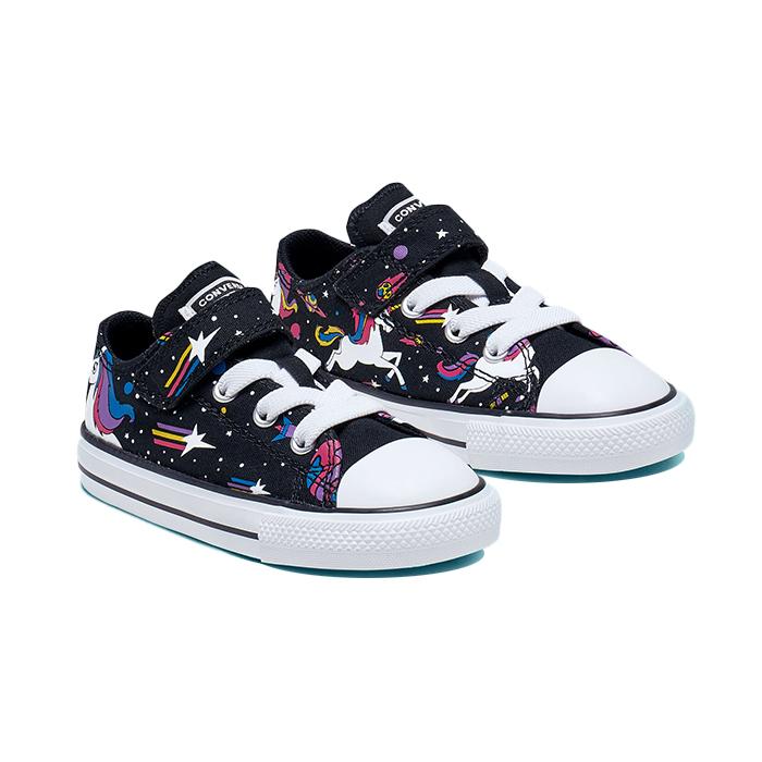 Converse Chuck Taylor All Star Низкие кеды для малышей Единорог Черный Младенец и Малыш