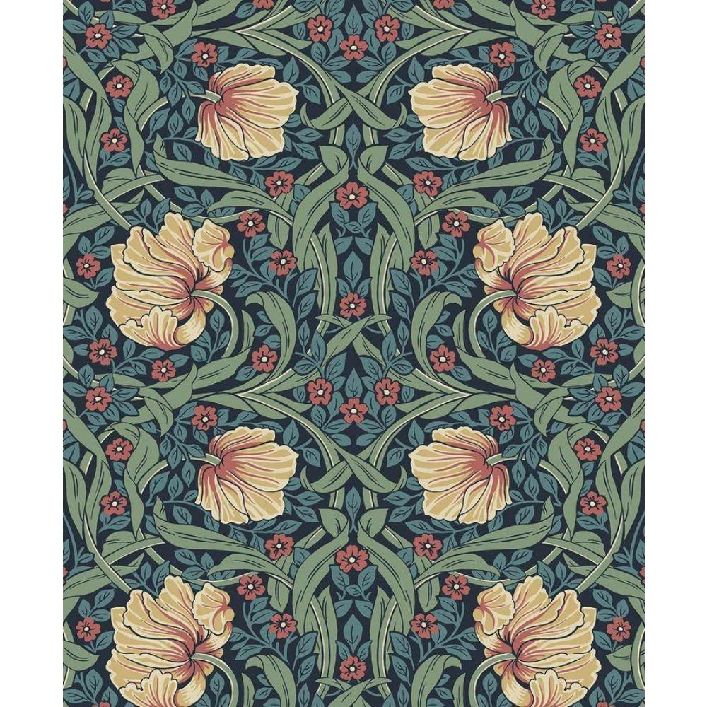 Ковер с цветочным садом в стиле Уильяма Морриса – Противоскользящий зеленый художественный ковер для гостиной, напольный коврик в стиле «Искусства и ремесла»