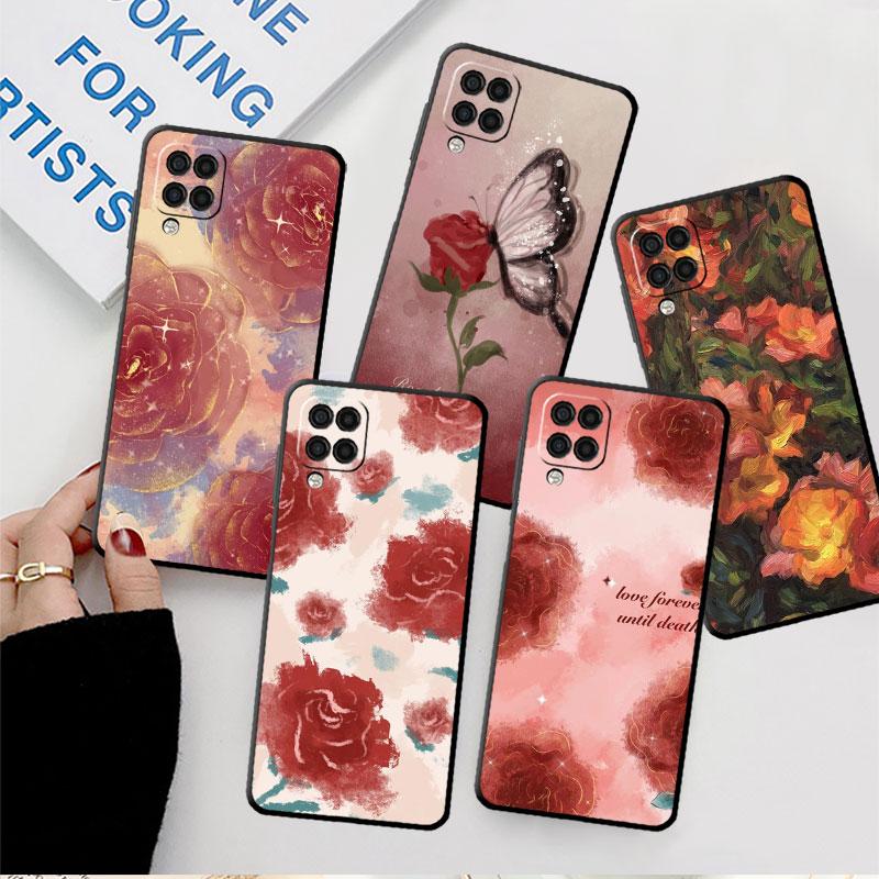 Чехол с цветами для Samsung Galaxy A52 A12 A51 A32 A21s A71 A32 5G A12 A22 A53 A31 A13 A72 A02s A41 A03 A04 Чехол для телефона