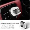 Car Ignition Start Engine Stop Button Knob Bracket Decoration Cover Trim For Porsche  Cayenne 2018- Panamera 2017-