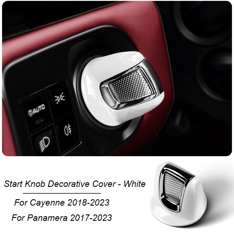 Car Ignition Start Engine Stop Button Knob Bracket Decoration Cover Trim For Porsche Cayenne 2018- Panamera 2017-