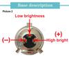 2Pcs DC 6V 10-30V P45T 2835 LED Motorcycle Headlight Bulb White 6000K Moto Bixenon Hi/Lo Beam Light Scooter Motorbike Head Lamp