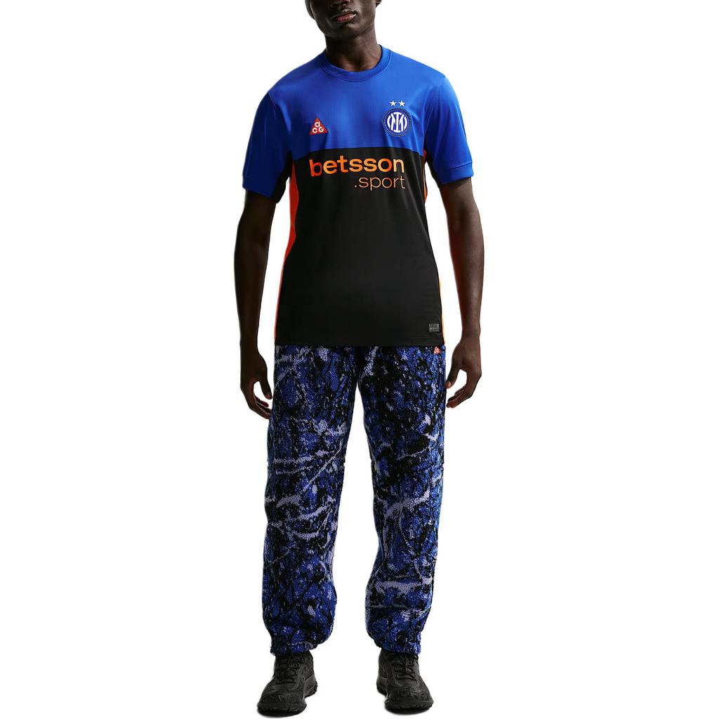 Nike × Интер Милан Серия ACG SE Сезон 2026 Версия для фанатов Dri-FIT Быстросохнущая Футболка для футбола с круглым вырезом с коротким рукавом Мужская одежда IM6998-413