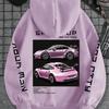 Womens Car Model Print Loose Hoodie Tops Blouse Sweatshirt Casual Long Sleeve Pullover Tops
