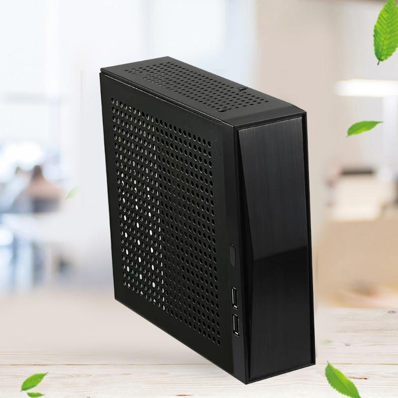 ITX компьютер для корпуса FH05 настольный компьютер для корпуса промышленного управления домашнего кинотеатра игровой ПК для корпуса горизонтальный металлический корпус