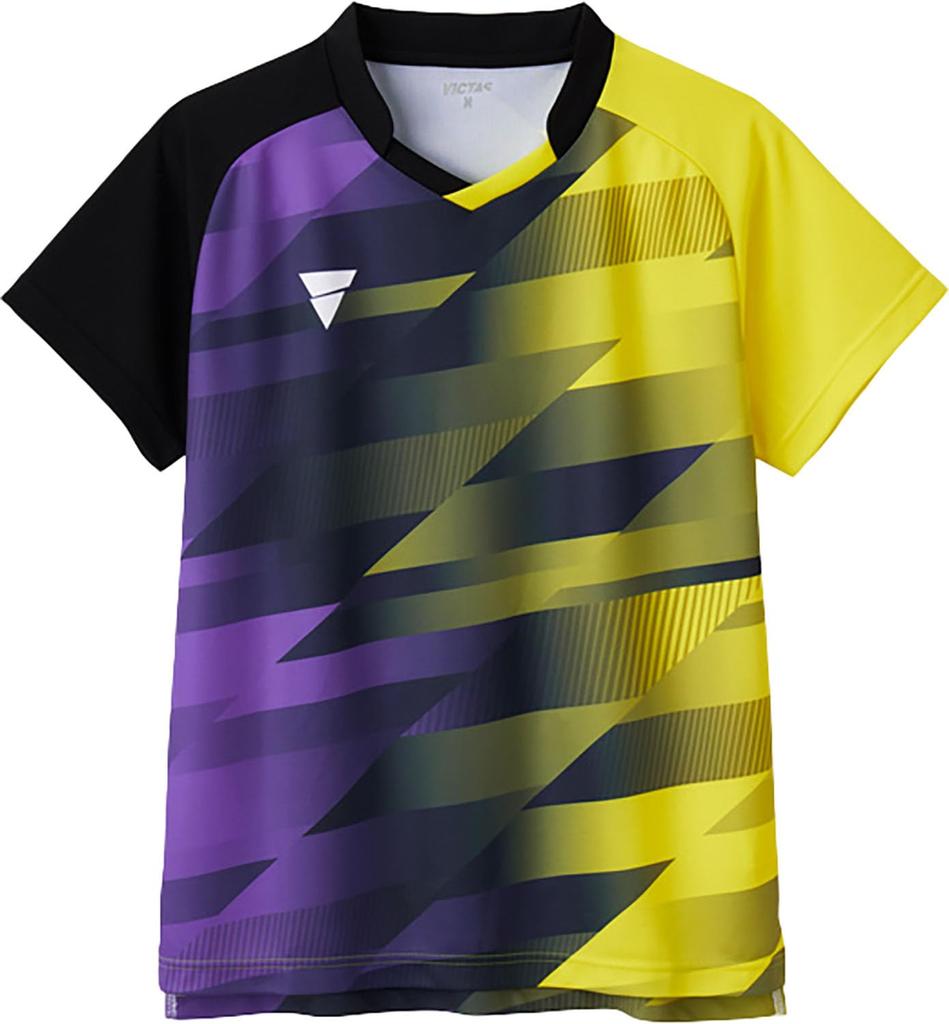 Victorus Table Tennis Game Table Tennis 512401 Shirt, J.T.T.A (Japan Association) Approved, Moisture-Wicking, Quick-Drying, Unisex, V-GS400, Yellow,