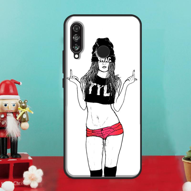 Чехол Bad Girl для Huawei Nova 9 10 SE 12i 12s 11i 8i Y90 Y60 Y70 Y72 Y73 Y61 Y91 P30 P40 Lite P60 Pro