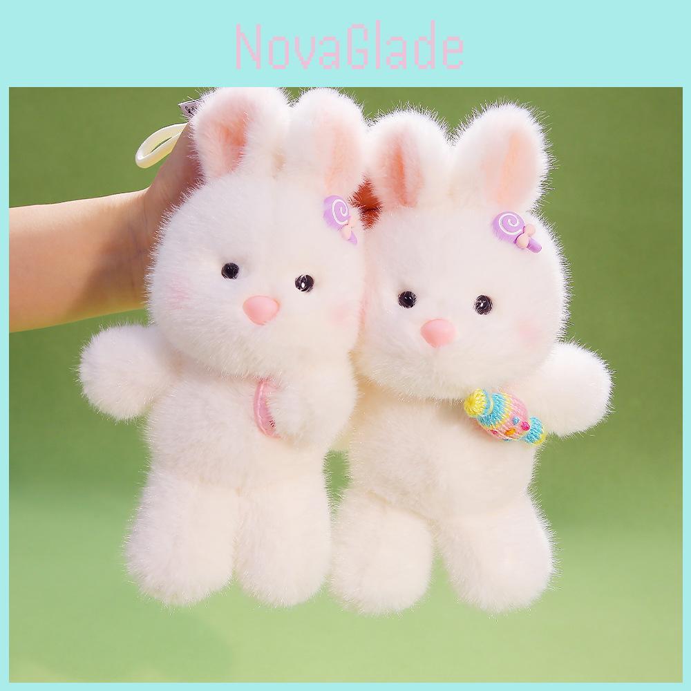 Soft Bunny Plush Keychain With Multi Color Design For Handbag Decor And Kids Gifts