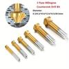 6Pcs/set Chamfering End Mill Tool Countersink Drill Bit Set Metal Wood 3 Flute 90 Degree High Speed Steel Titanium-Coated Deburring Hole