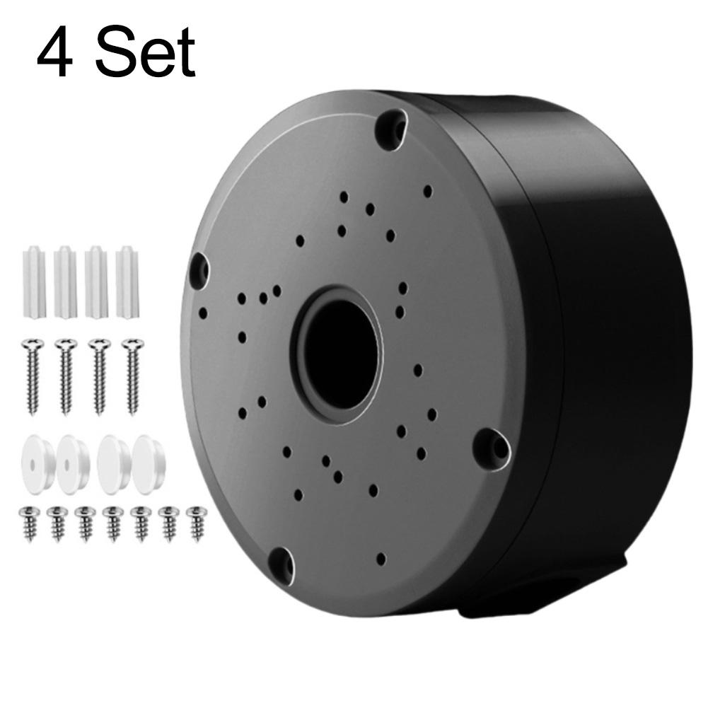 4Pcs Junction Box For Camera Junction Box Waterproof Protection Hemispherical Cameras Mounting Boxes Rack Bracket Black White