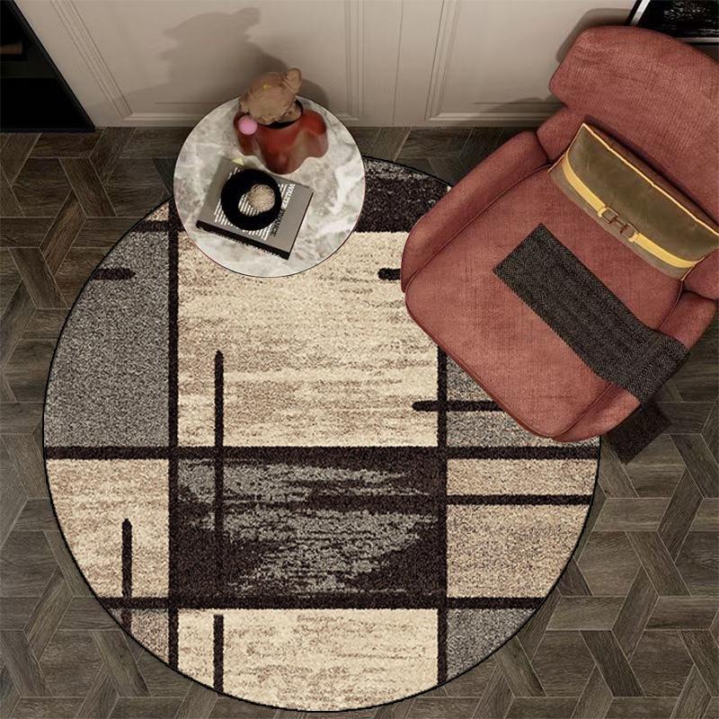 Современный Простой Круглый Ковер Гостиная Коврик для Дивана Легко Чистить Большой Декор для Спальни Домашние Ковры Моющиеся Кофейные Столики Напольный Коврик