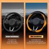 Car Steering Wheel Cover 2025, Universal Auto PU Cute Breathable  Orange