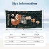 Foxes Flowers 1 Theme Quick Dry Beach Towel Custom Name Text Print Large Sand Resistant Towel Beach Vacation