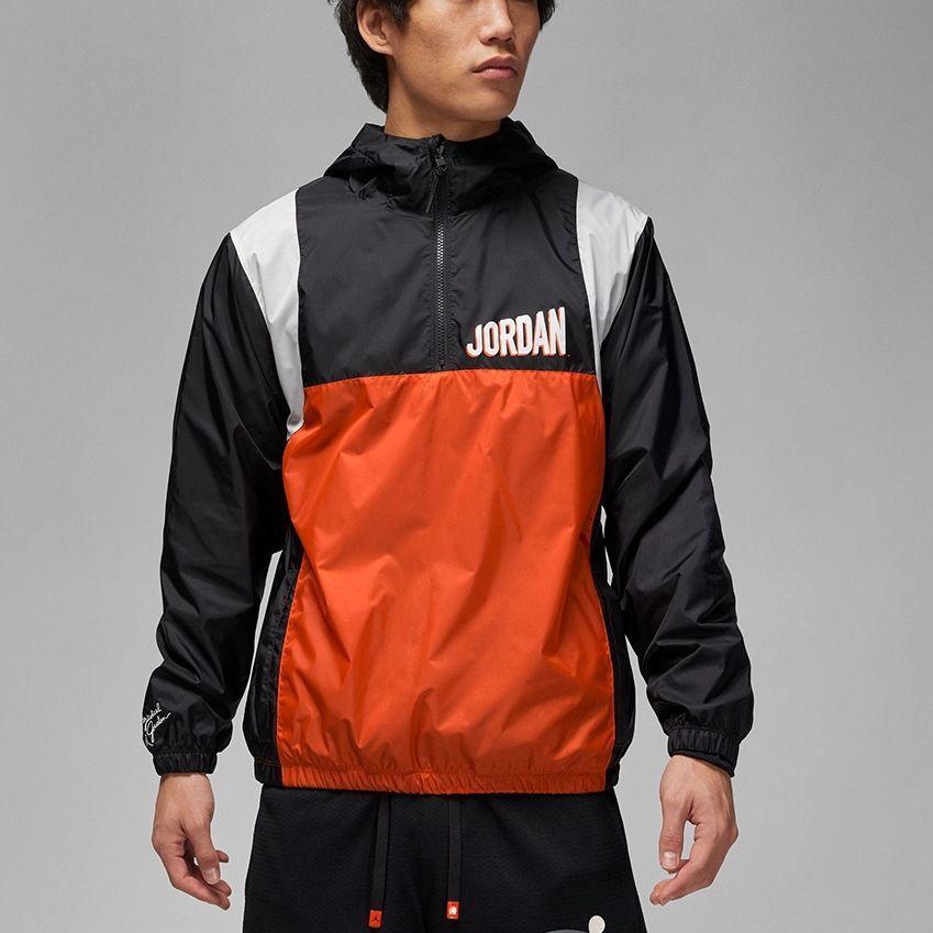 Jordan Men's Half-Zip Hooded Pullover Jacket, Black DV7601-010