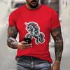 2024 новая мужская повседневная крутая футболка ужасов с коротким рукавом, мужская футболка большого размера
