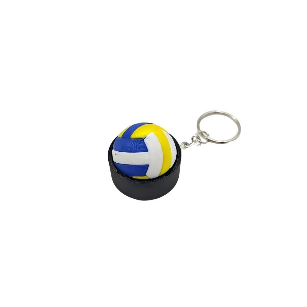 Sports Theme Stress Relief Keychain Spherical Button Clicker Keychain Daily Carry