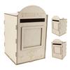 DIY Wooden Wedding Mailbox Post Box with Lock Key for Reception Wedding Anniversary Party Decoration