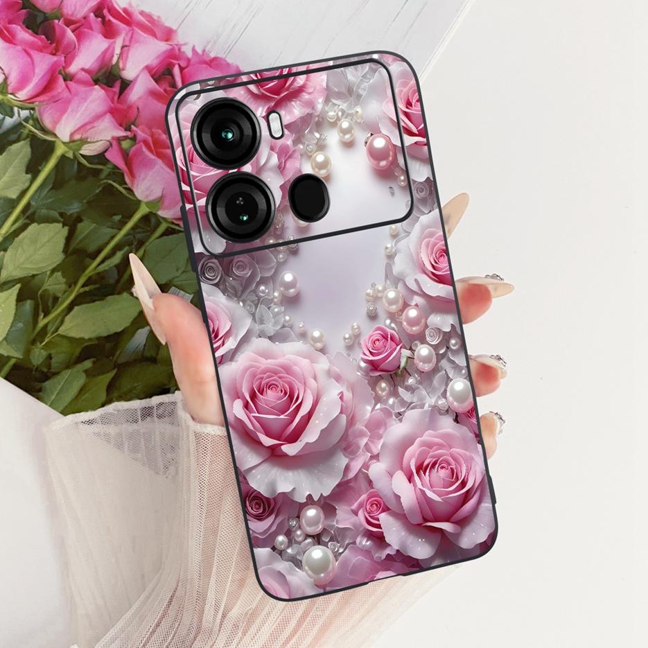 For Itel P40 Plus Case P683L Luxury Butterfly Tree Painted Cover Soft Silicone Phone Case For Itel P40 P662L P 40 ItelP40 + Bags