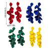 2Pcs Dangle Earings Geometric Girl Jewelry Trend Colorful Petal Leaves Statement Pendant Earring Home Gift Accessories
