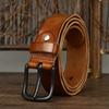 Мужской ремень из коровьей кожи первого слоя шириной 3,8 см, мужской кожаный ремень с пряжкой в стиле ретро, простой и универсальный молодежный ремень
