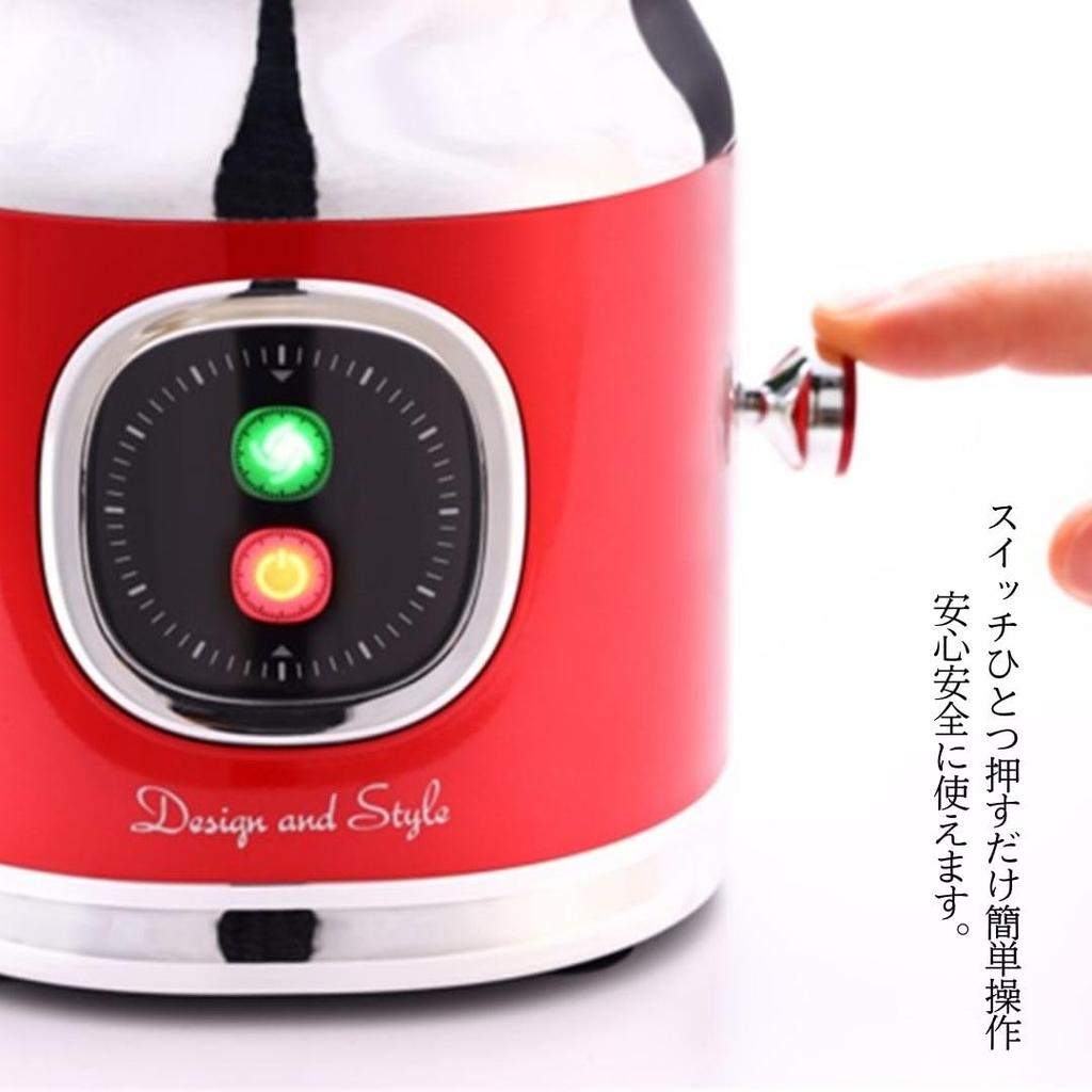 Мельница-миксер в стиле ретро, красная стеклянная чашка с мельницей для льда, совместимая с кофемолкой объемом 1 л, с рецептом, стеклянный миксер, ретро-миксер, смузи-машина, соковыжималка D&S DS.8571