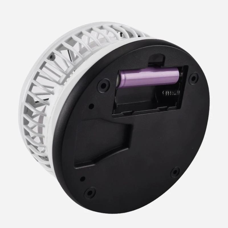 Ventilador de fútbol plegable USB recargable portátil para escritorio con luz nocturna para viajes