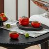 Wanqiantang Cinnabar Glaze Travel Tea Set