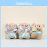 Bear Cuddly Butter Stuffed Toy Key Ring In Blue Green Yellow Scarves Bags For