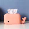 Whale Shaped Tissue Box Cover Silicone Napkin Holder Large Capacity Paper Towel Container for Home Office Apartment