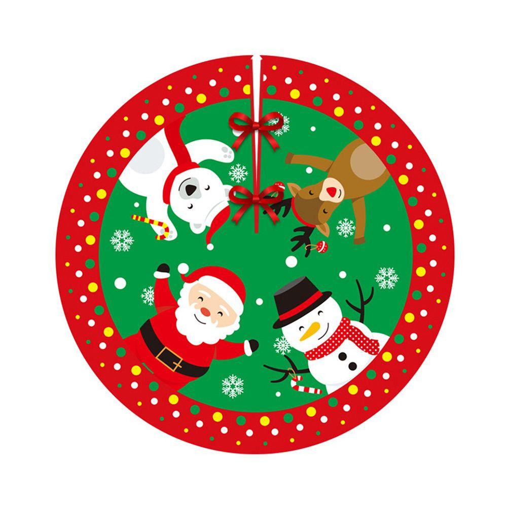 Santa Elk Happy New Year Party Decoration Christmas Trees Skirt Party Decor Apron Xmas Floor Cover