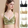 Беспроводной дышащий кружевной бюстгальтер-чашка с кристаллами и кроличьими ушками, формирующее нижнее белье, поддерживающее боковую ткань груди