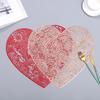 Практичная подставка для столовых приборов, нескользящая декоративная подставка в форме сердца из ПВХ, подставка для столовой посуды для дома