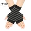 Anti Slip Cycling Mittens 1 Pair Half Finger Gloves for Women, Breathable Sun Protection Driving Gloves, Non Lightweight Athletic Outdoor Sports
