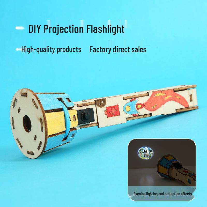 Ручной DIY Двухцелевой Проекционный Фонарик Образовательный Научный Набор Игрушек