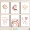 Cute Unicorn Sun Moon Rainbow Love Kindergarten Wall Art Wall Painting Oil