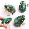 1/8Pcs Wind-up Frog Toy Nostalgic Vintage Movable Eyes Clockwork Spring Iron Jumping Green Frog Toy Party Favors Kids Adults Gift