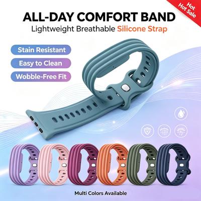 Silicone Sport Strap For Google Fitbit Air Smartwatch Replacement Band Double Lock Butterfly Buckle Lightweight Wristband 3