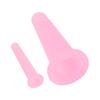 2 PCS Face Cupping Set Mini Silicone Soft Portable Vacuum Suction Massage Cups for Adults Home Use Pink