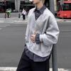 Men's Spring Autumn New Korean Style Fake Two-Piece Shirt Collar Spliced Hoodie High-End Sense Loose Long Sleeve Trendy