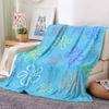 1Pc Colorful Flower Flannel Blanket, Soft And Comfortable, Casual Warm, Camping Travel, Christmas, Halloween Xmas Gift L1520