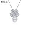 Женское ожерелье Lindon, кулон из медного сплава, циркон, модный подарок