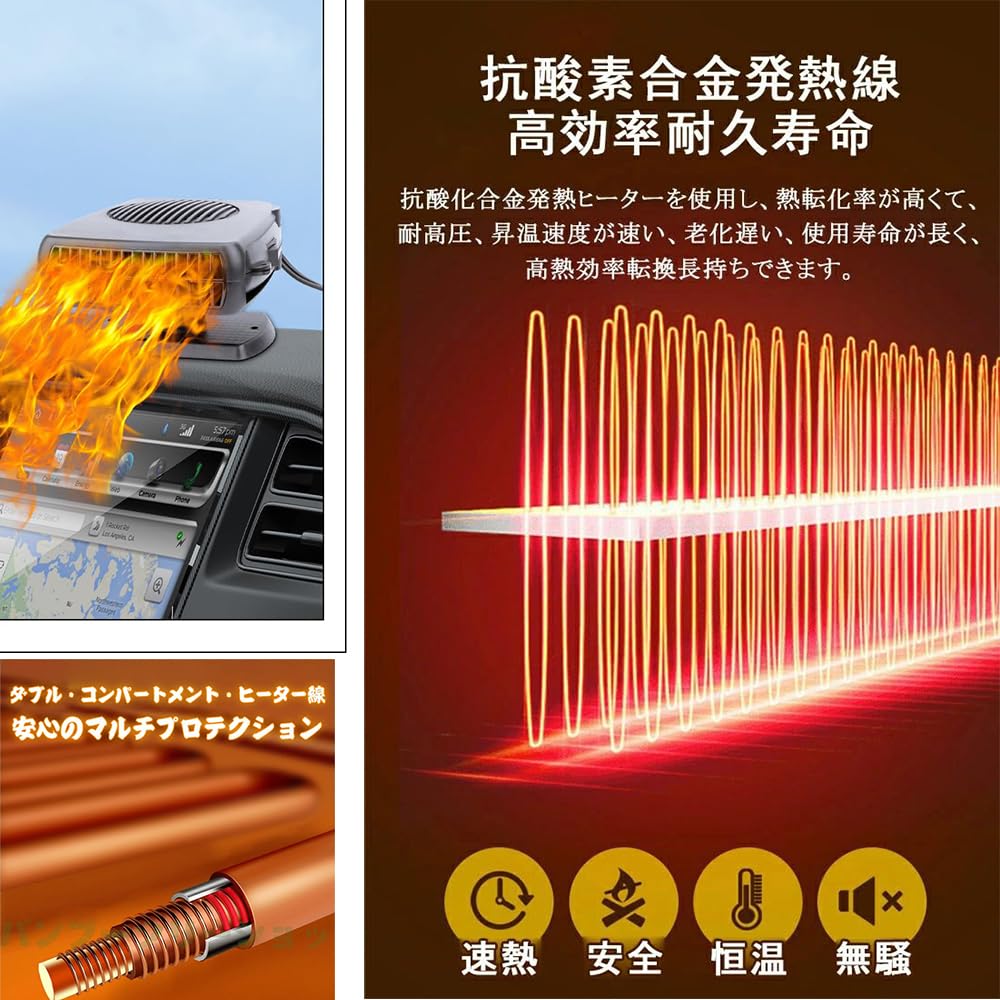 Автомобильный обогреватель, Быстрый нагрев, Для холодного и холодного использования, Автомобильный обогреватель, 360°